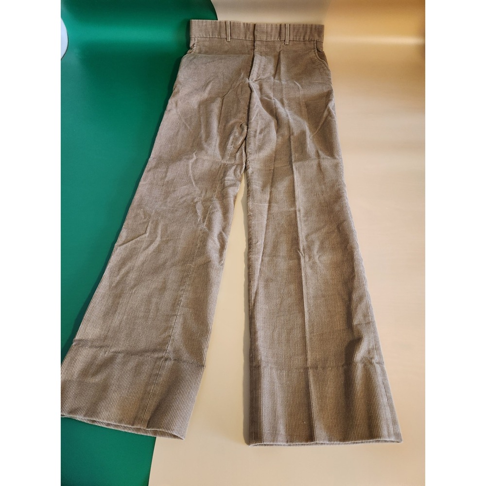 Sears The Corduroy Collection Trousers Women 32 Tan Vintage Wide Leg High Rise